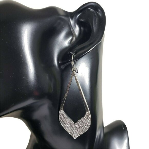 Fashion Jewelry Silver Cast Arrow Tear Drop Earrings French Hook Dangle Teardrop - Picture 2 of 7